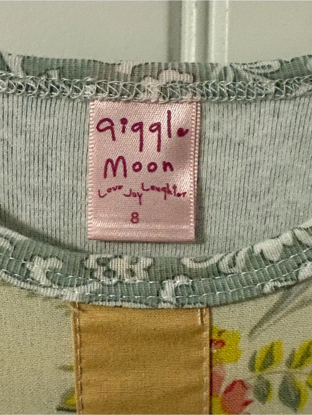 Giggle Moon Sage Green & Mustard Floral Two-Piece Girls' Set - Picture 2 of 4